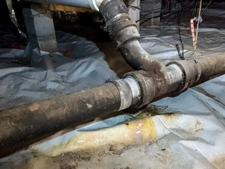 Frozen pipe dried in a Derry Village kitchen in Derry, NH