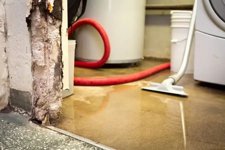 Water heater failure flood in a Derry, NH basement